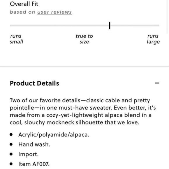 J. Crew Mock Neck Fisherman Cable Knit Lightweight Alpaca Wool Sweater Top XS - Picture 13 of 14